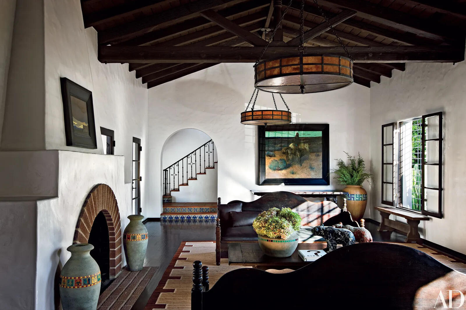 The 8,434-square-foot Beverly Hills mansion still reflects Diane Keaton’s signature aesthetic, blending historic Spanish Colonial architecture with warm, personal and eclectic design choices.