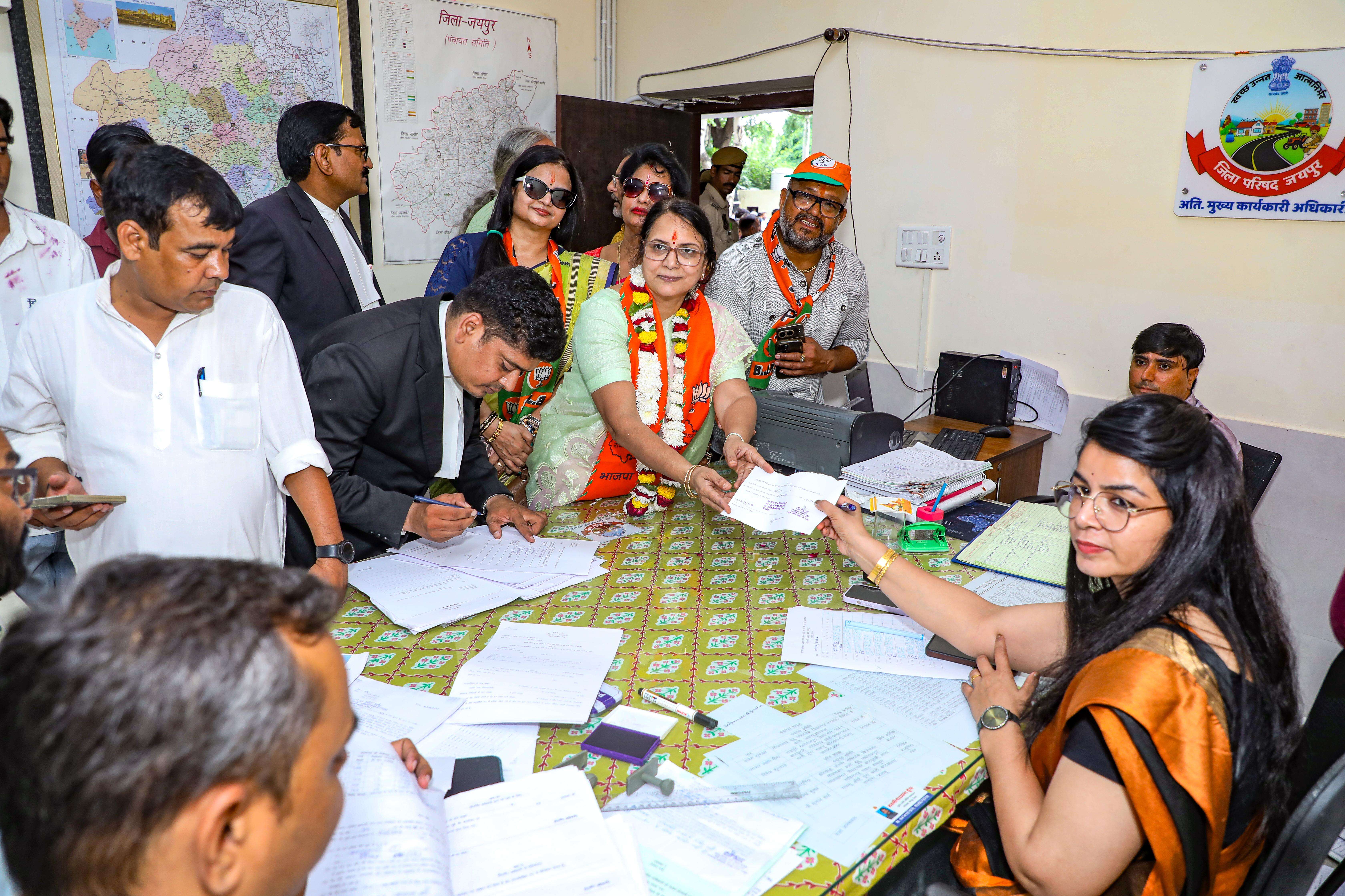 Nominations - Jyoti Khandelwal during her nomination at Zila Parishad (Bhagirath) (7).jpeg