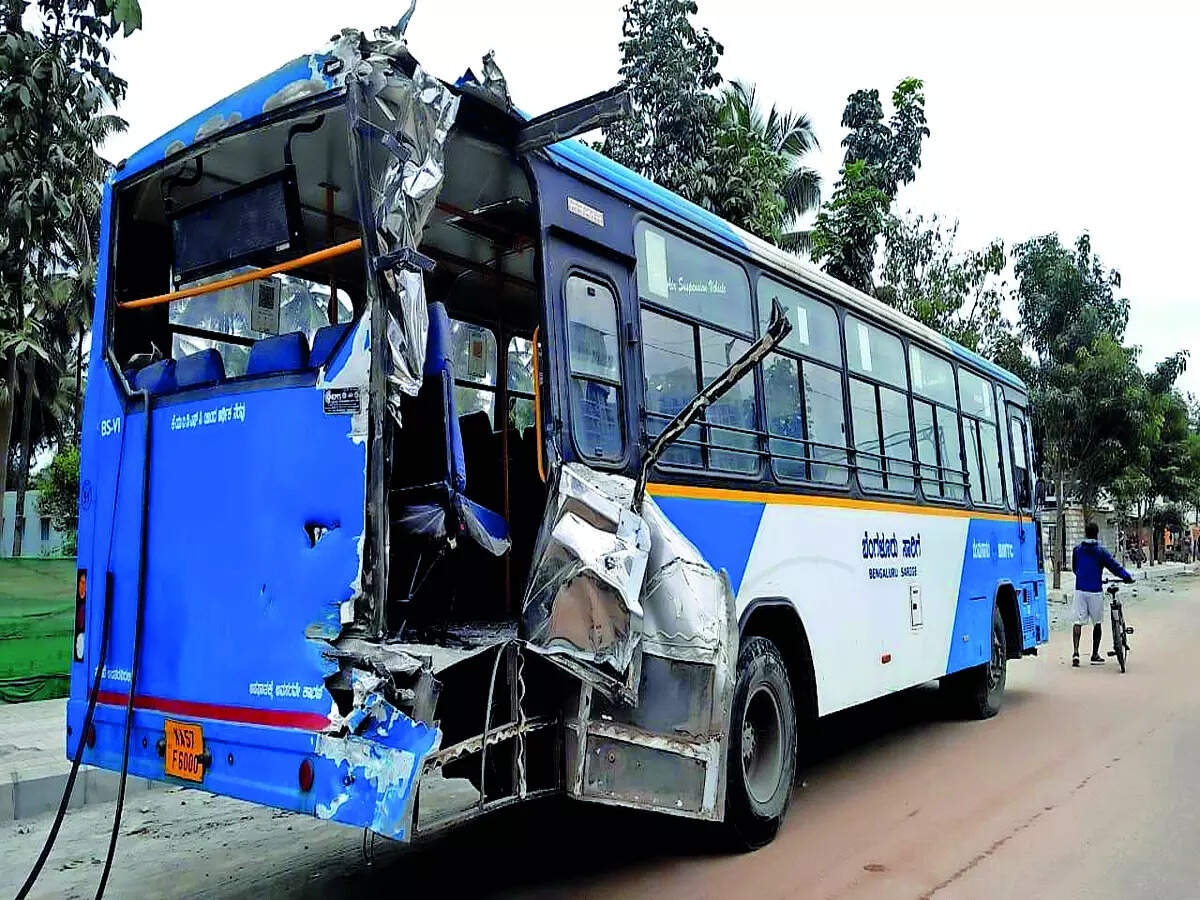 Train rams bus at crossing