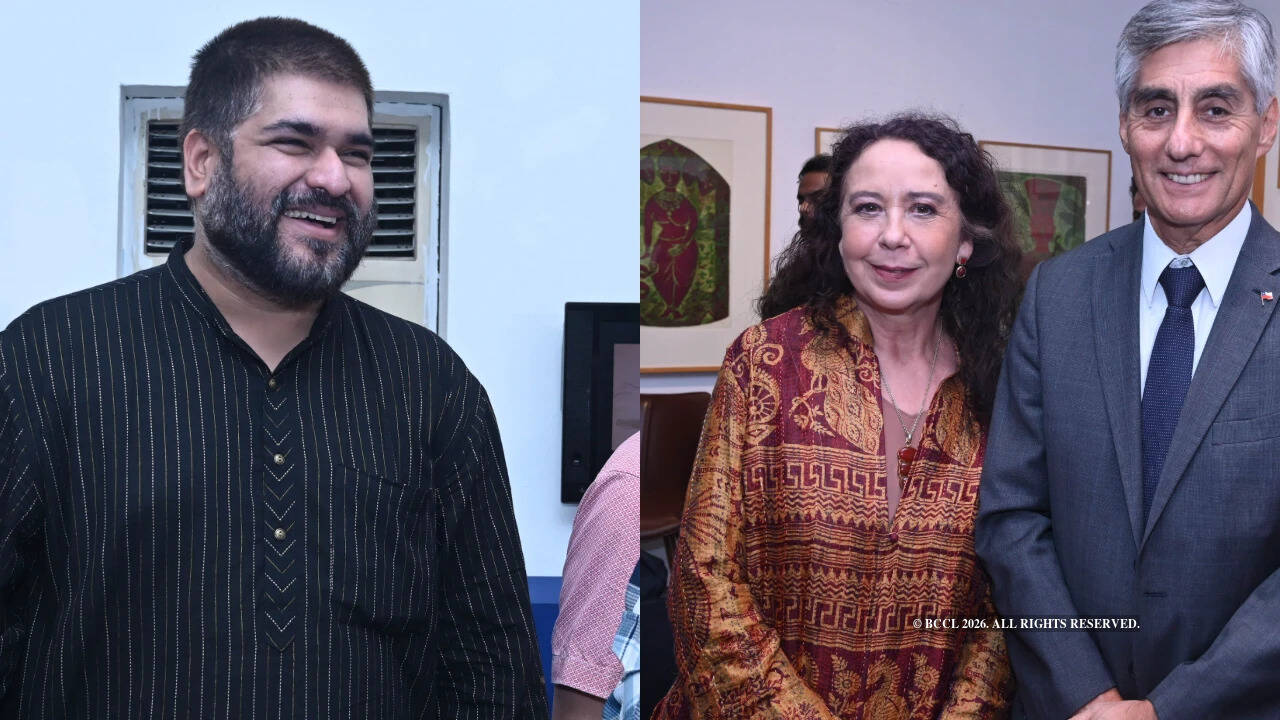 Pallav Chander; Chilean Ambassador Juan Angulo with wife Patricia Vrij