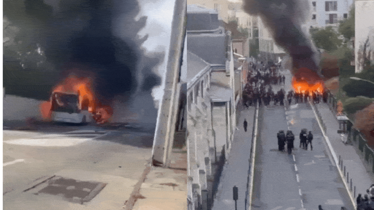 France protests turn violent