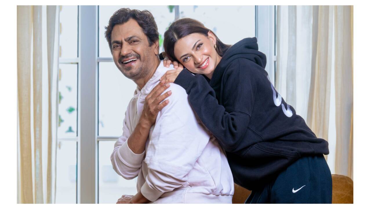 Nawazuddin Siddiqui poses with daughter Shora as she makes her interview debut with Bombay Times