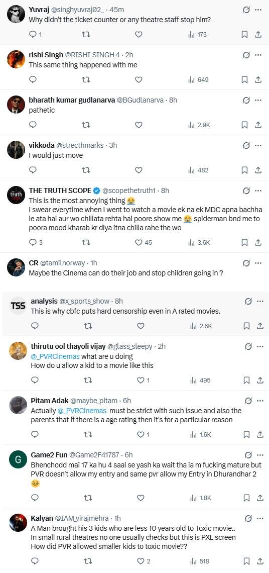 Toxic Movie: 'Lifetime trauma': Netizens react after child allegedly watches Yash's 'Toxic - A Fairytale for Grown-Ups' despite 'A' certificate | Kannada Movie News 3 Comments