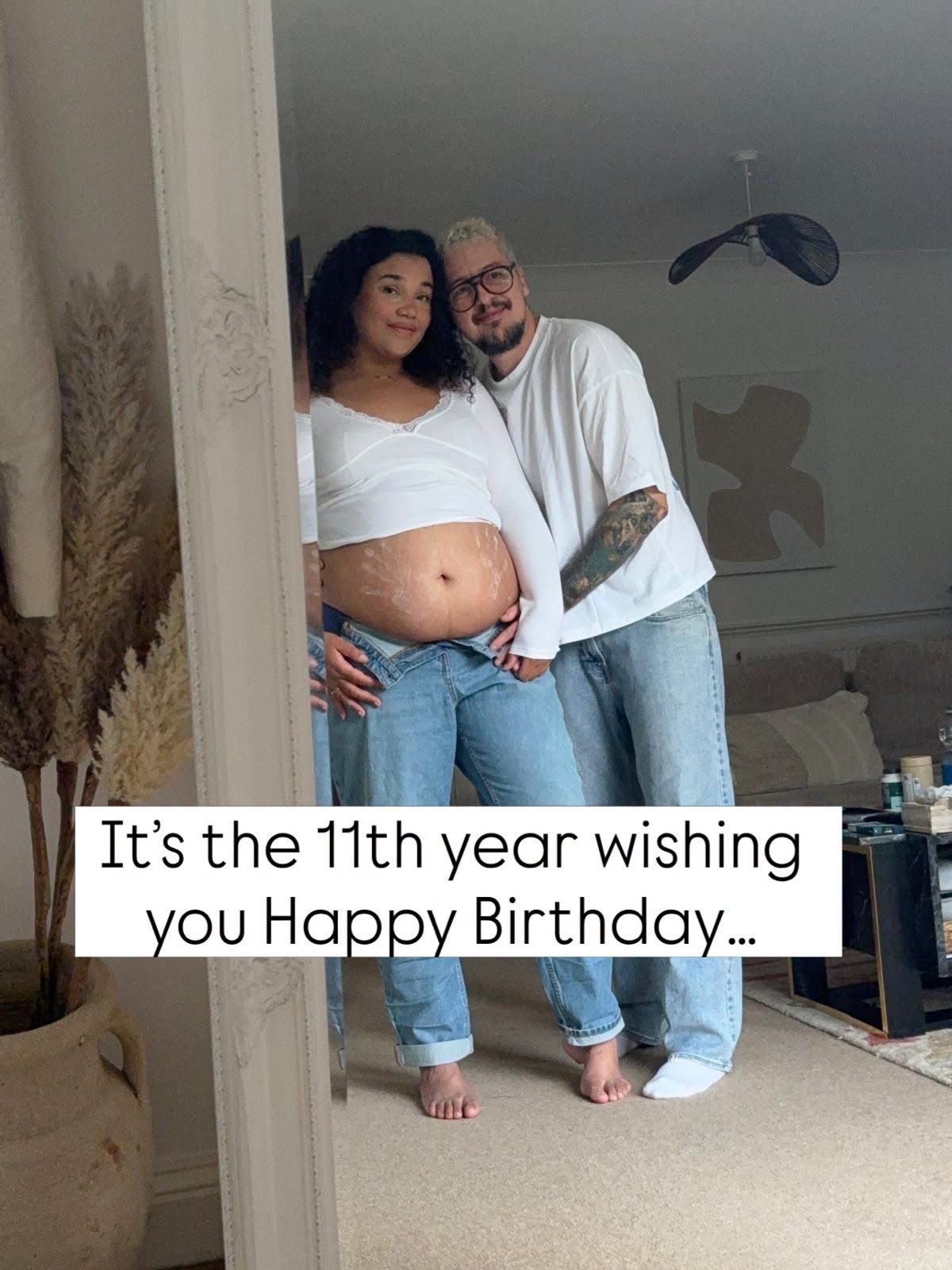 The couple conceived on their second IVF attempt after their first round was unsuccessful.