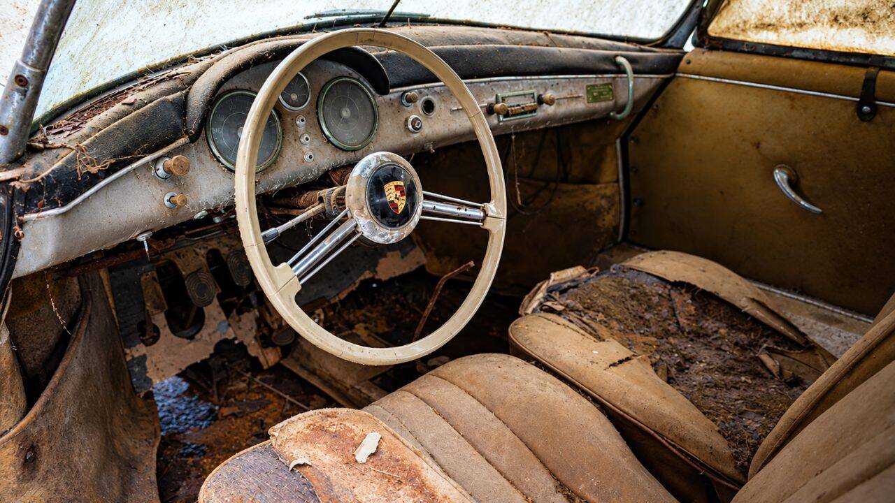 The barn-find Porsche showed extensive signs of age