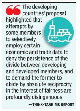 India for special treatment to developing nations at WTO
