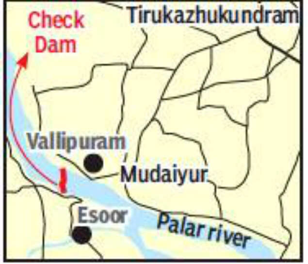 Palar river Rs 30.5 crore check dam to be built across Palar river