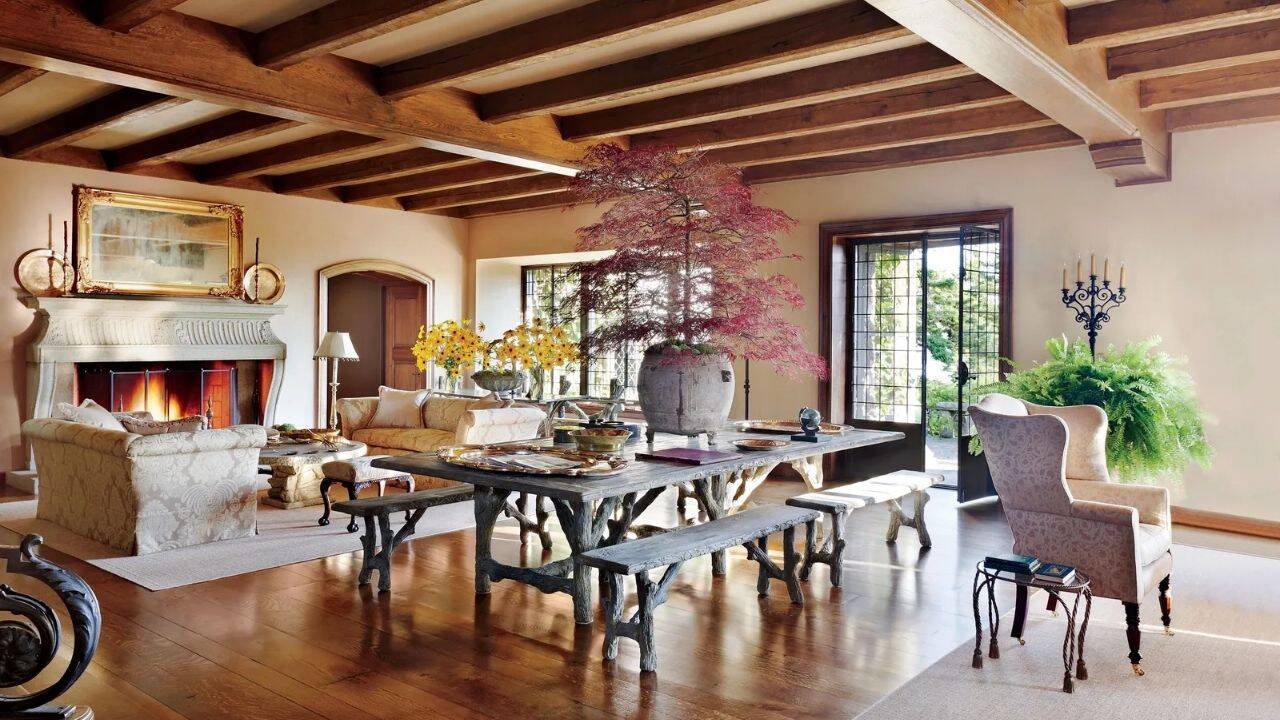 She restored its historic landscape while preserving the 12-bedroom stone house and Ford family china<br>