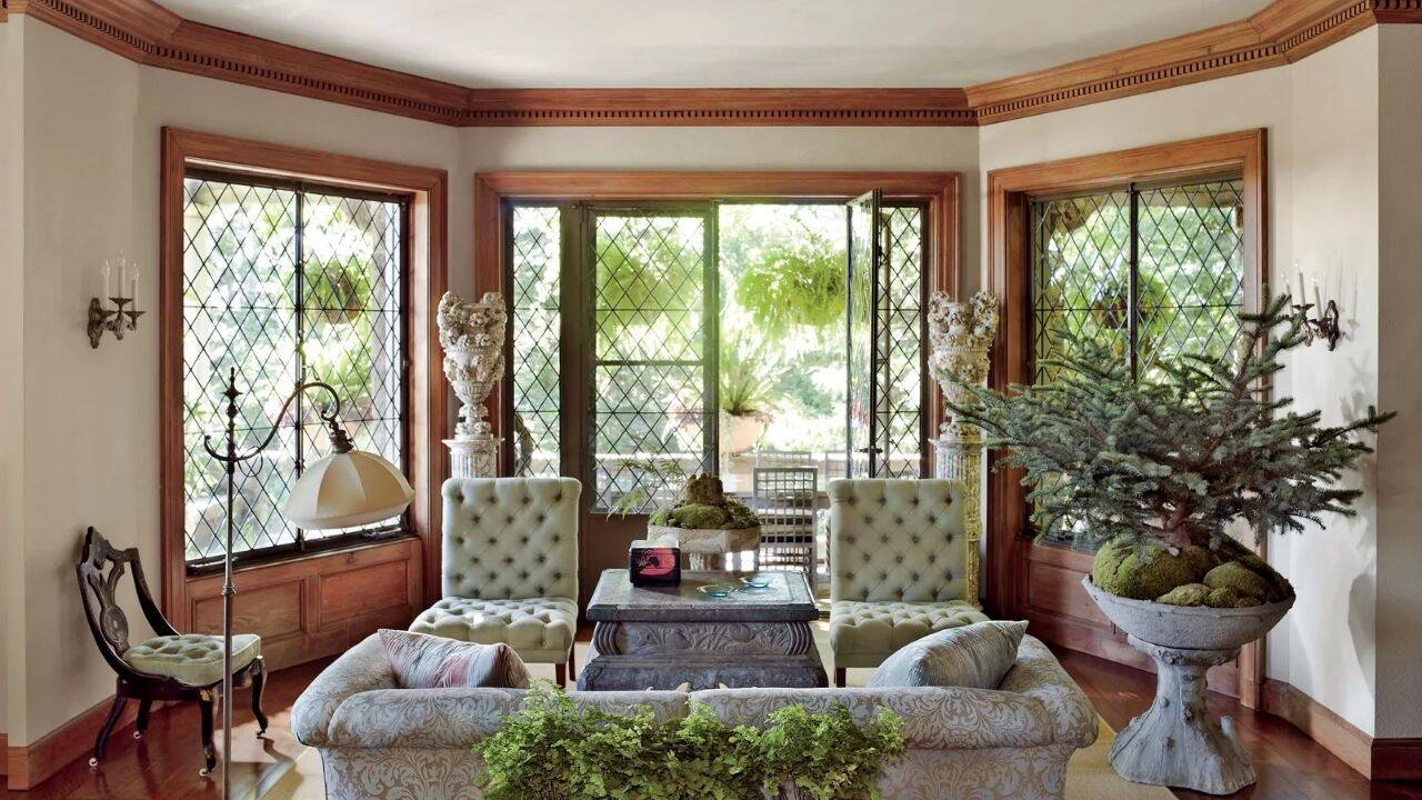 Stewart has added her own design touches, but they have generally been incorporated alongside the property's existing character<br>
