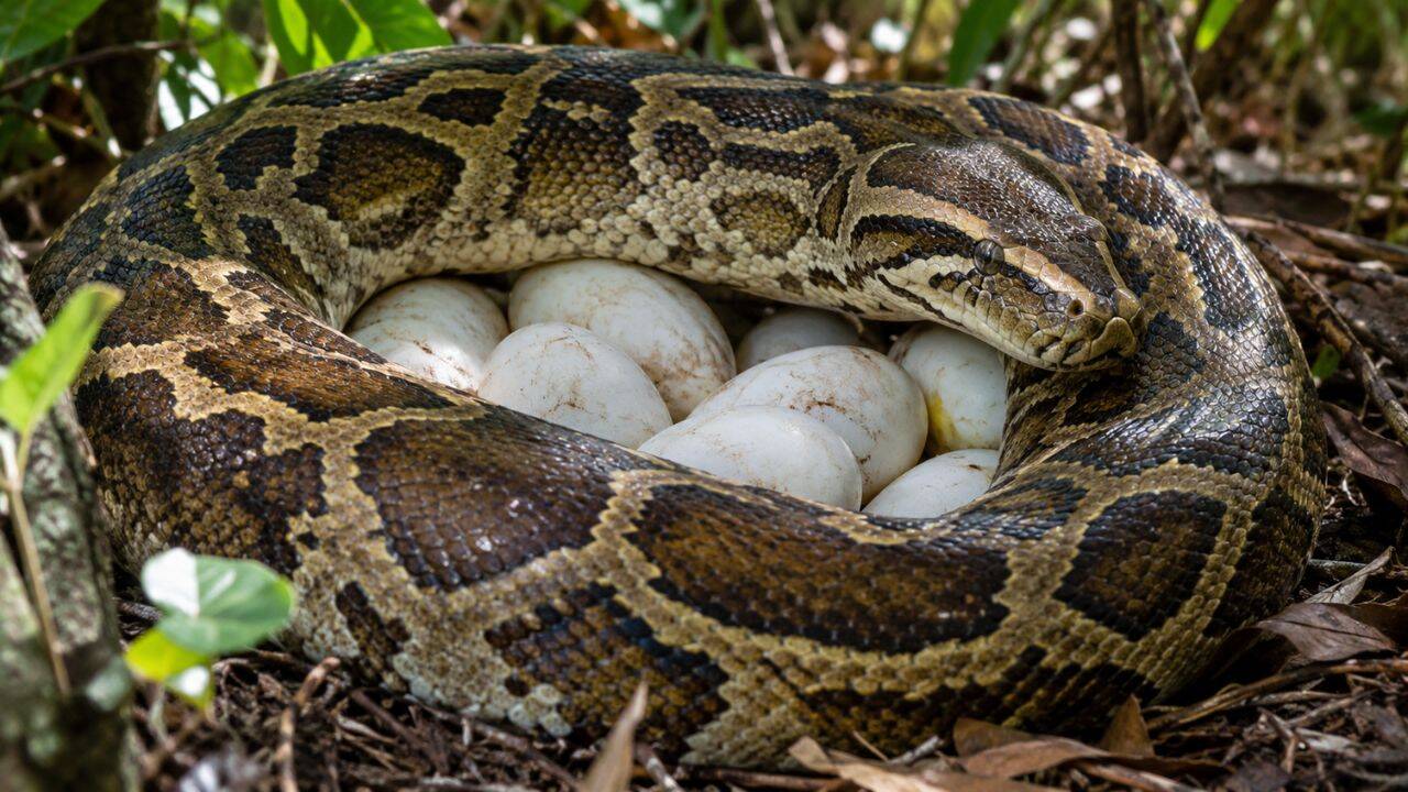 How Burmese pythons heat their eggs<br>