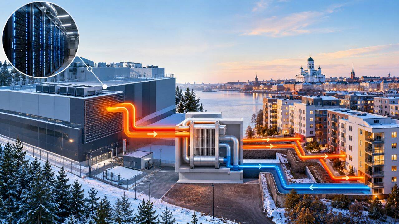 Helsinki turning data centre waste heat into warmth for 28,000 apartments