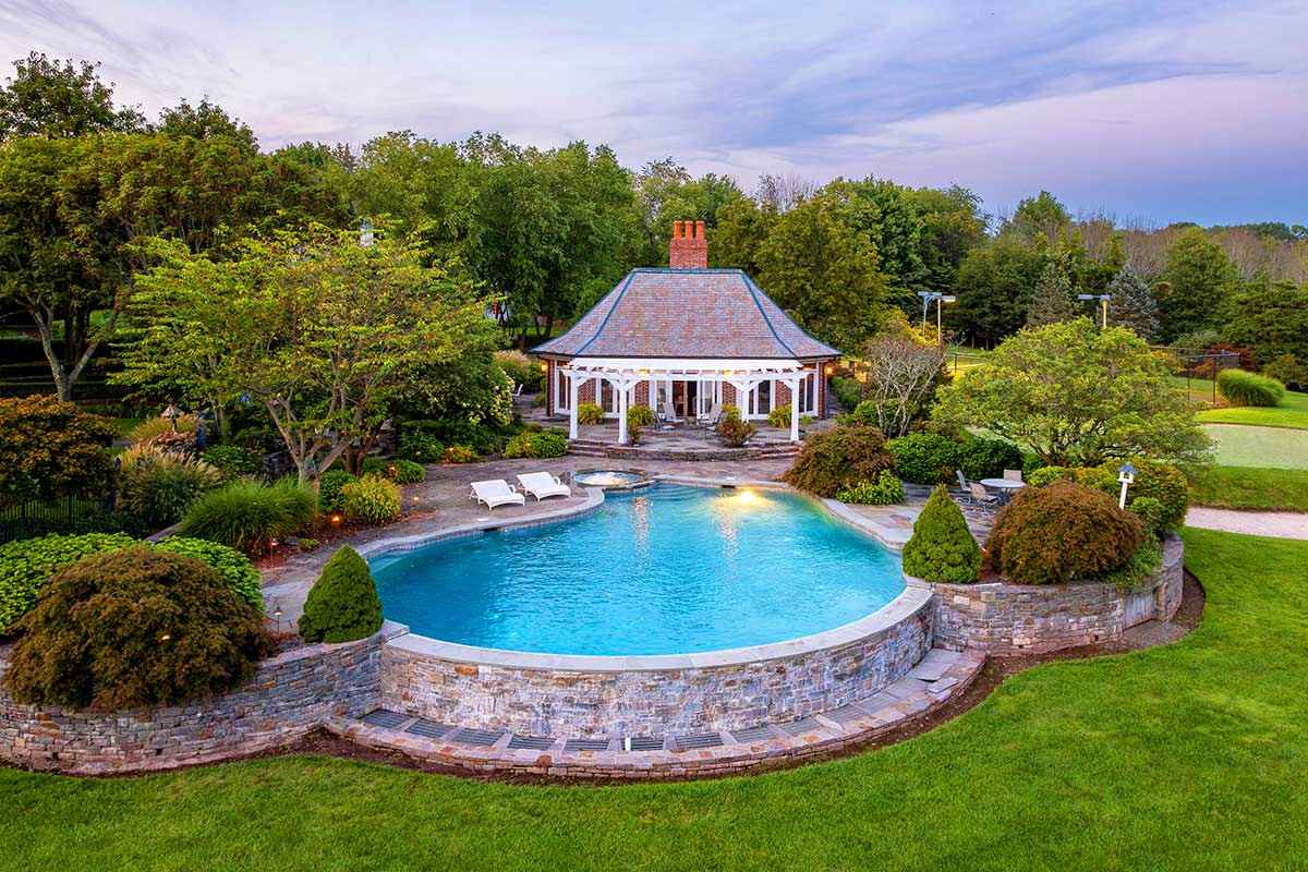 The pool house