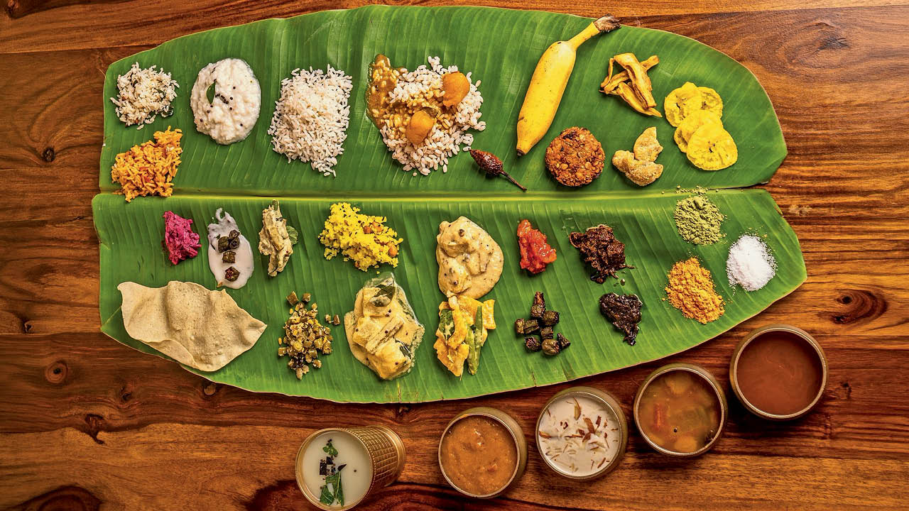 Sadhya usually has over 21 vegetarian items