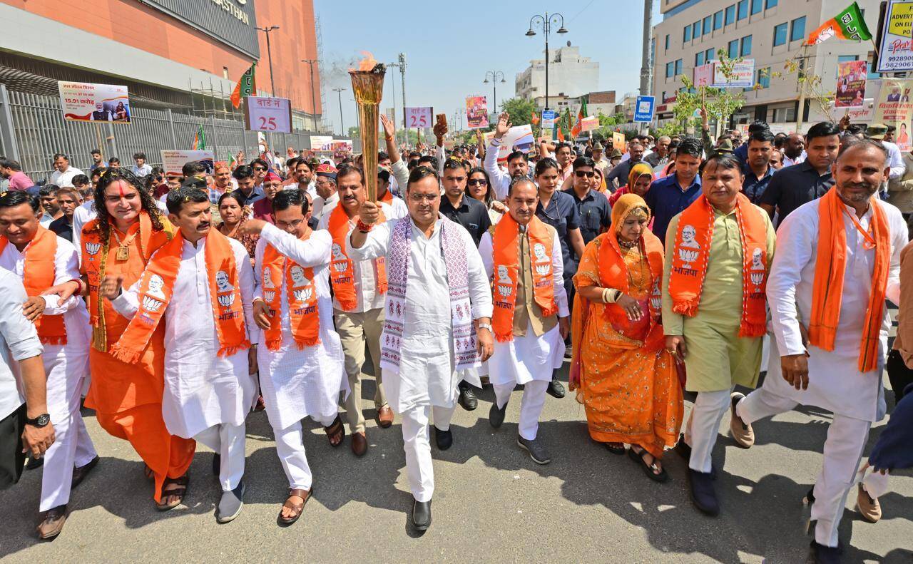 Sreemathy Rajasthan BJP Launches Seva Jyoti Yatra Marking Modi's 25 Years (9).jpeg