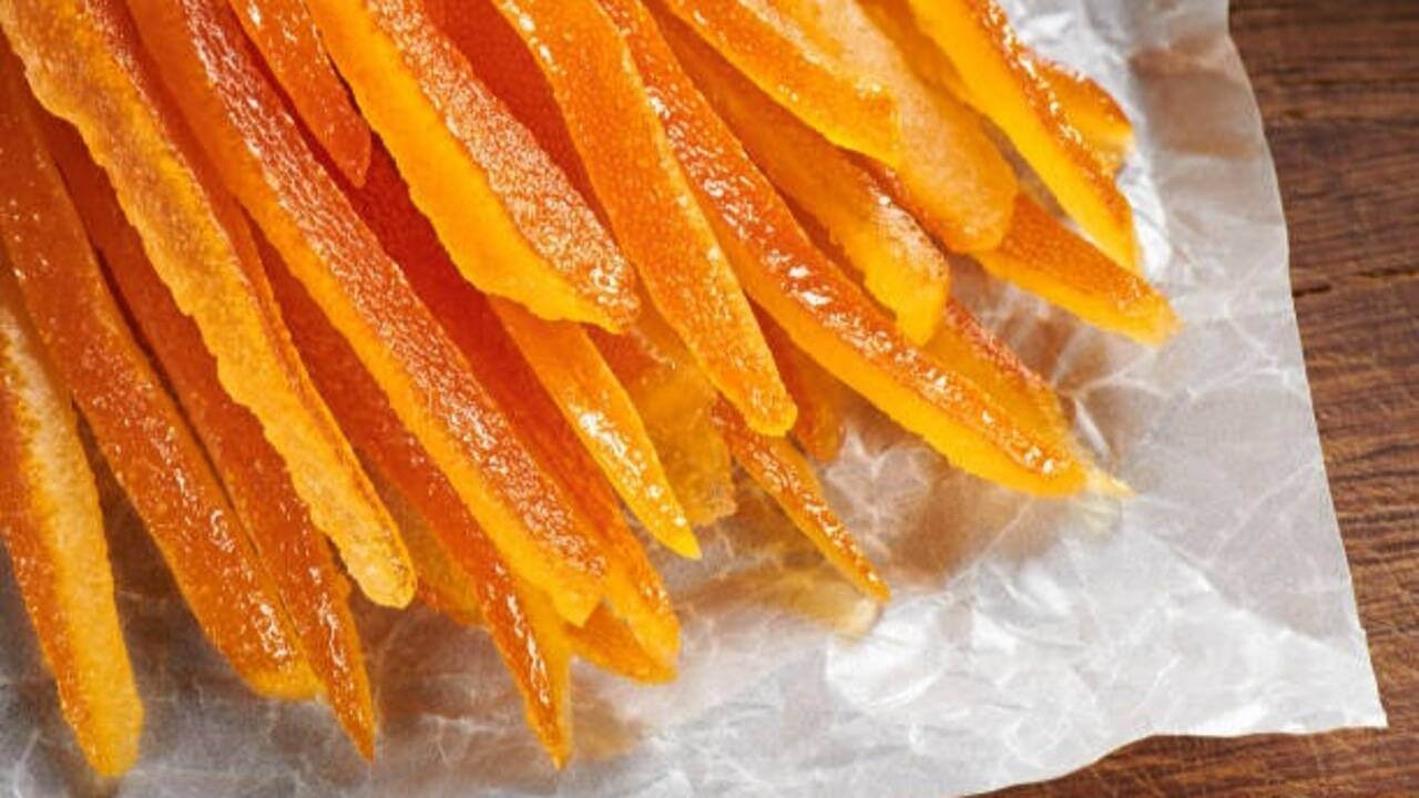 Fruit peel candy at home<br>