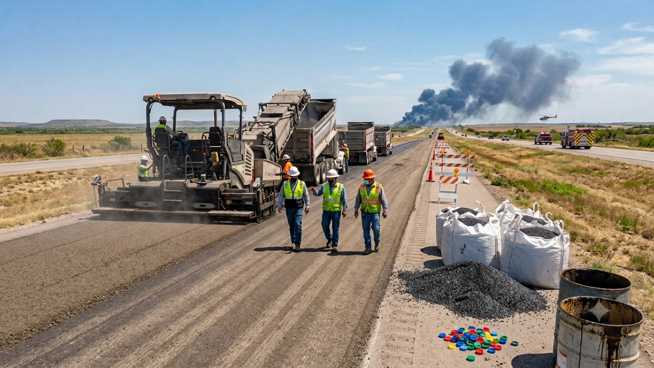 How researchers turn discarded plastic into road material<br>