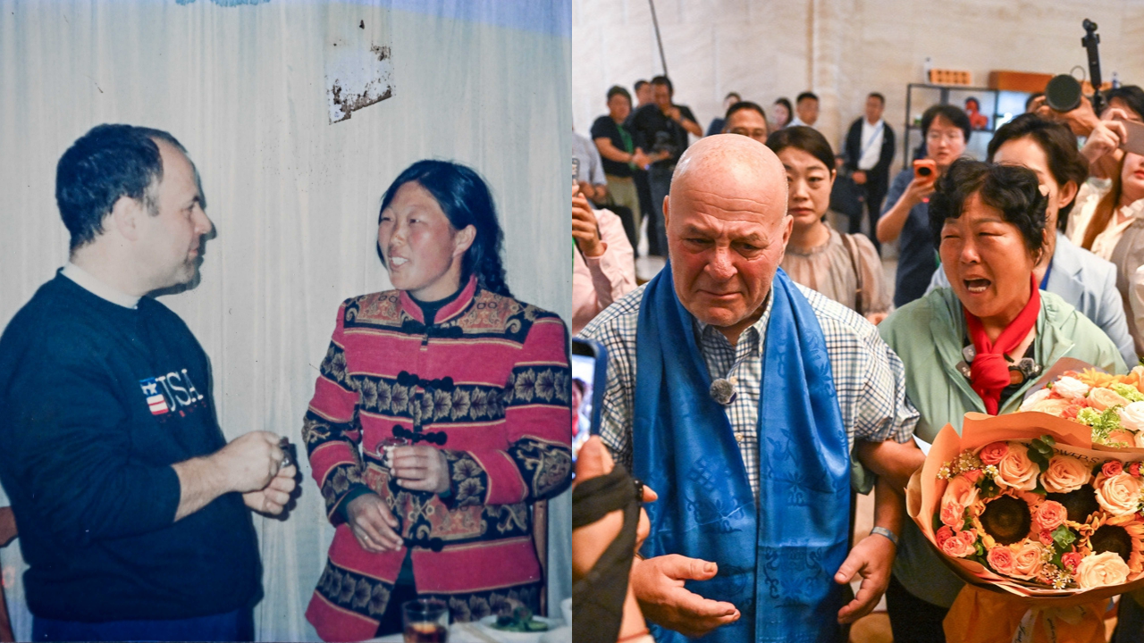 The American teacher and Chinese woman met in 2000.<br>