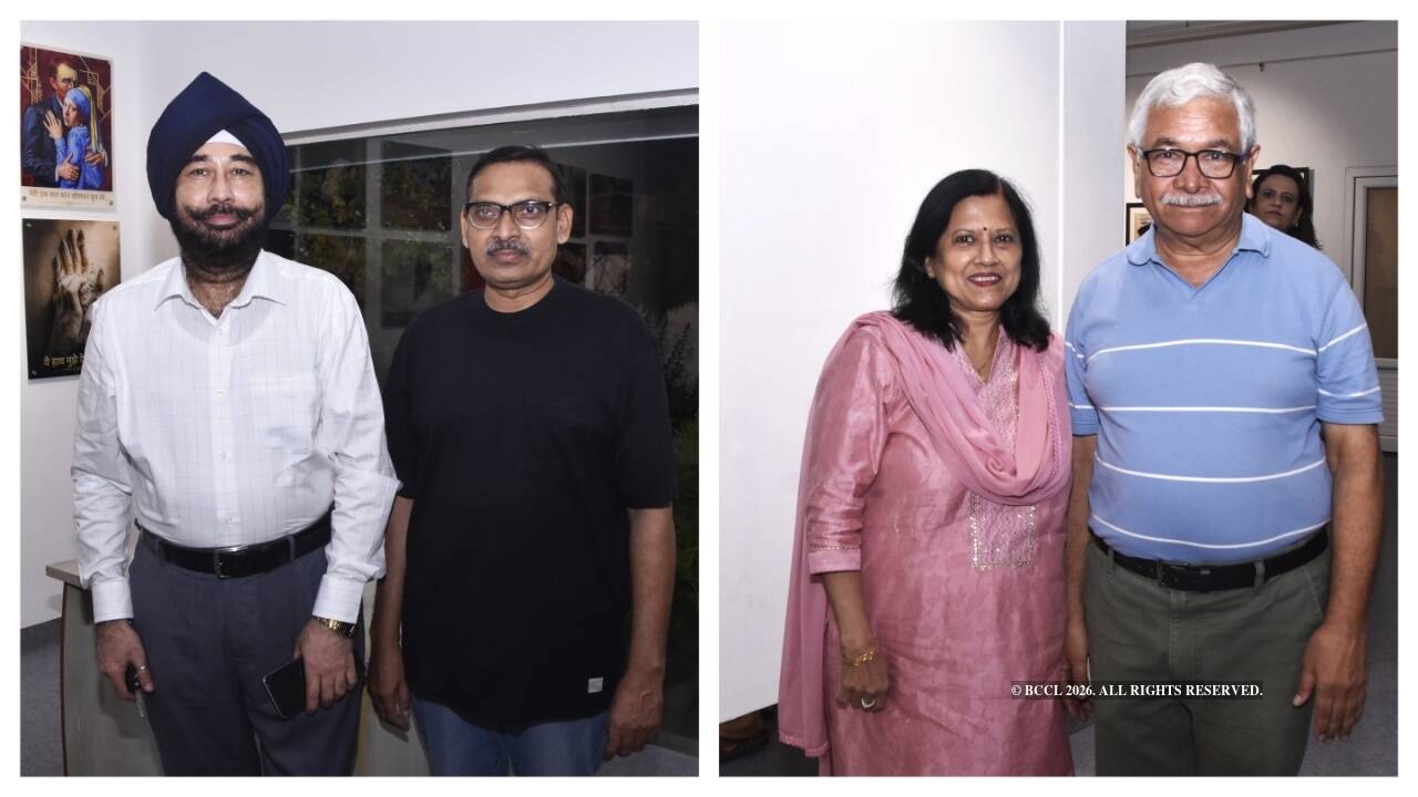 (L) Inderpal Singh and Umendra Pratap Singh (R) Ila Kapoor and Pradeep Kapoor