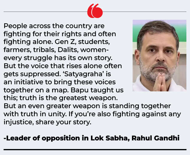 Rahul Gandhi on 'Satyagraha'
