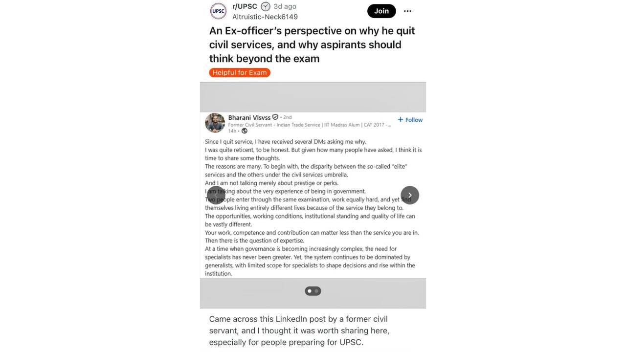 IIT Madras alumnus clears UPSC, joins civil services, then walks away: ‘Things take a toll’