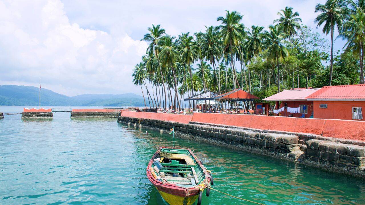 India’s only confirmed active volcano rises from the Andaman Sea, surrounded by black lava slopes and deep-blue water; travellers can view the remote volcanic island by boat, but landing is restricted<br>
