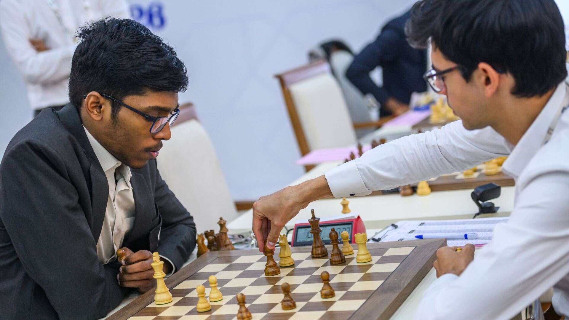 R Praggnanandhaa plays against Anish Giri (Photo by Michal Walusza for FIDE) R Praggnanandhaa plays against Anish Giri (Photo by Michal Walusza for FIDE)