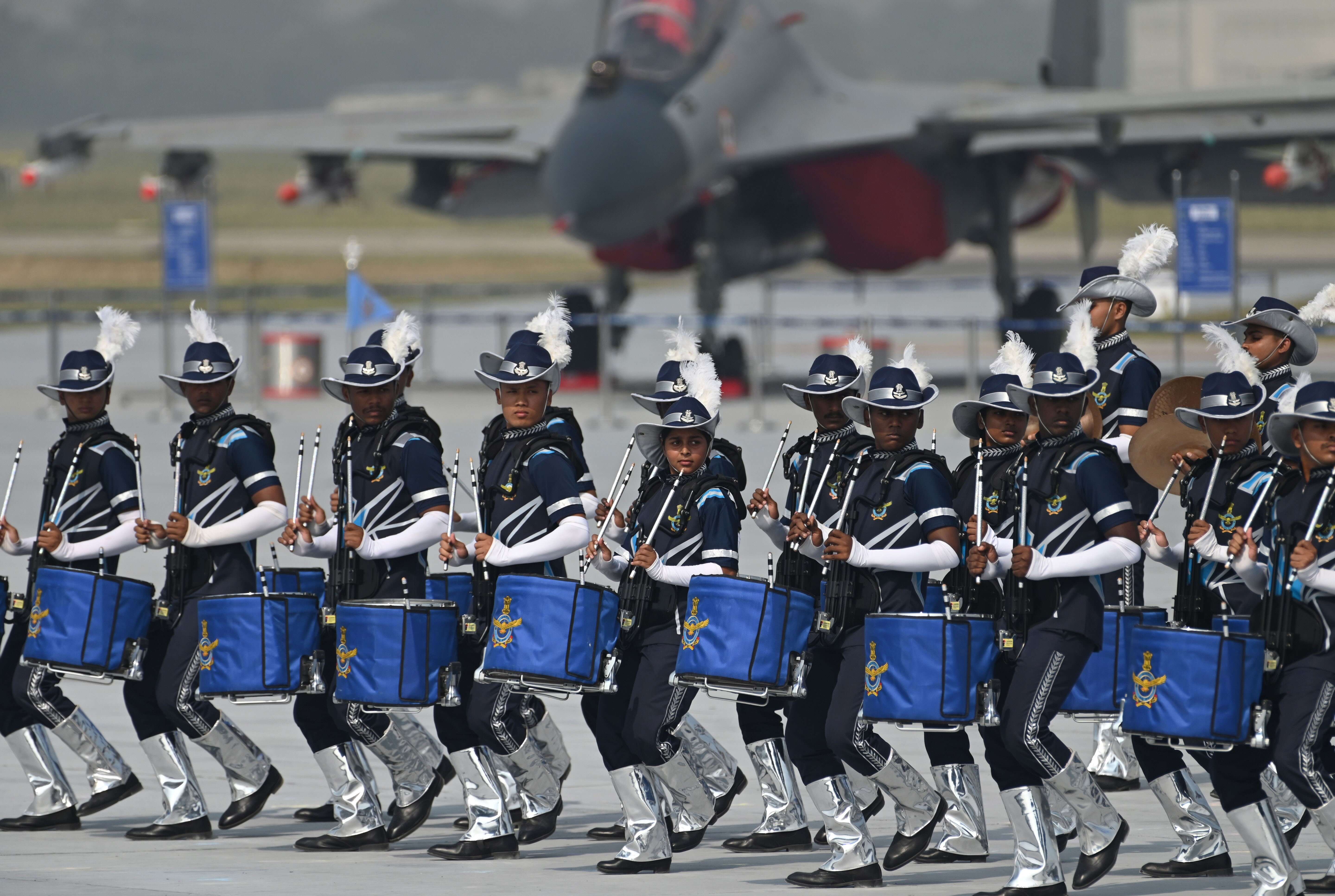 IAF drummers during the ceremony