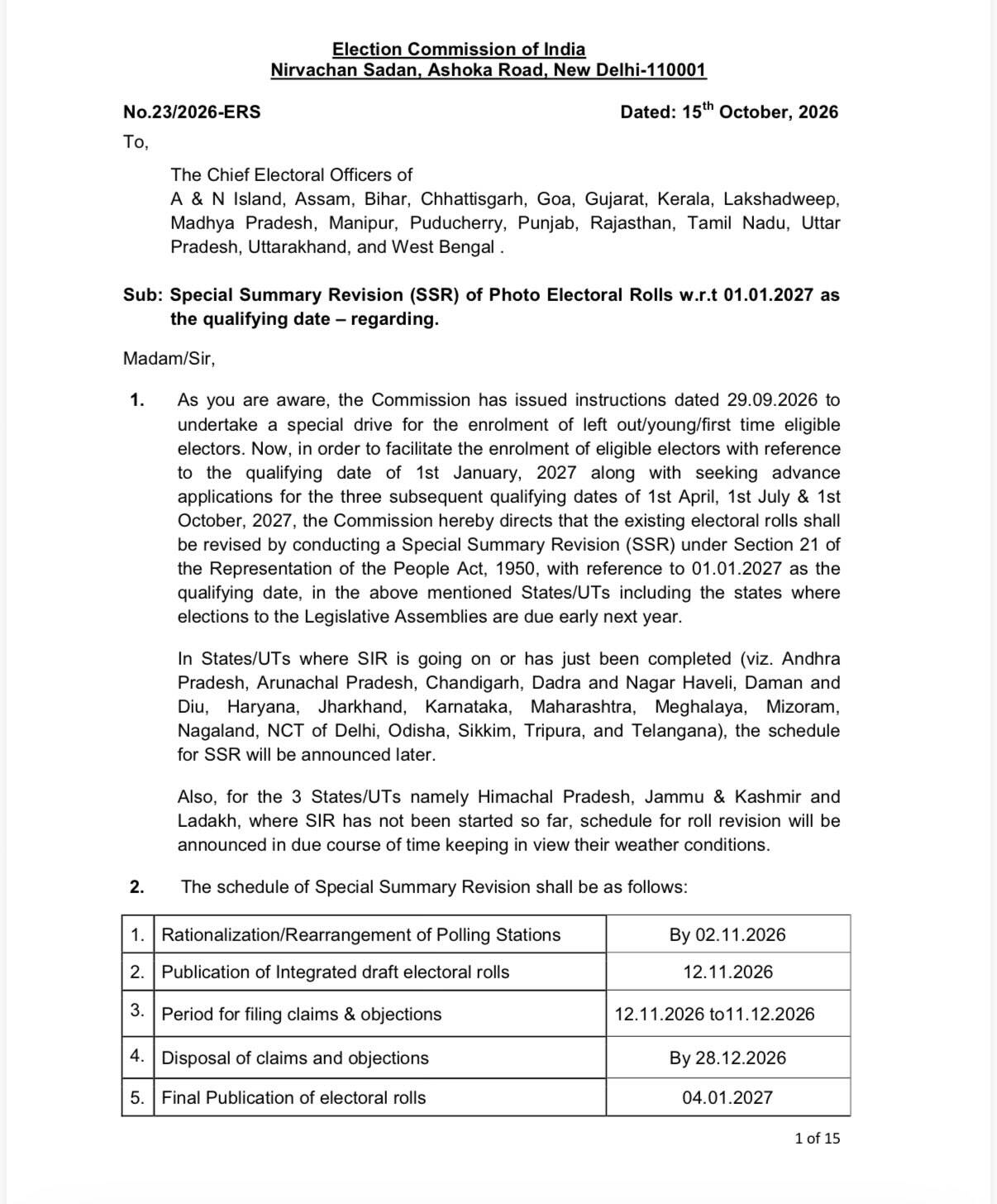 ECI's notice to states. HUrHEsNbMAA2GS9