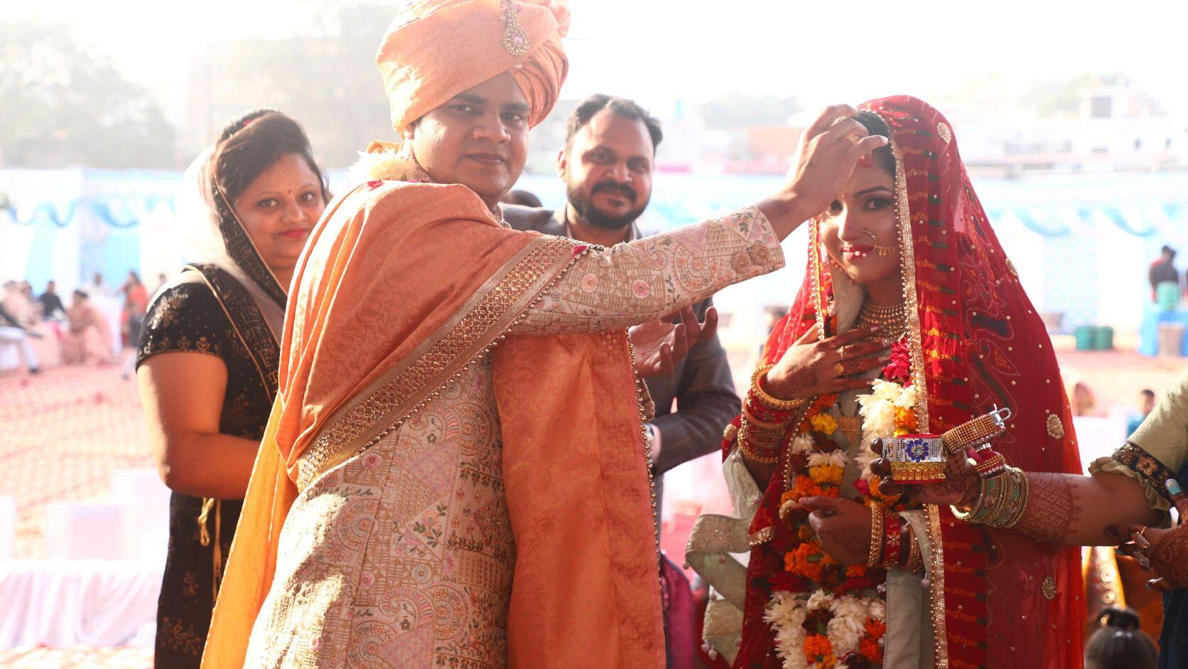 During their wedding