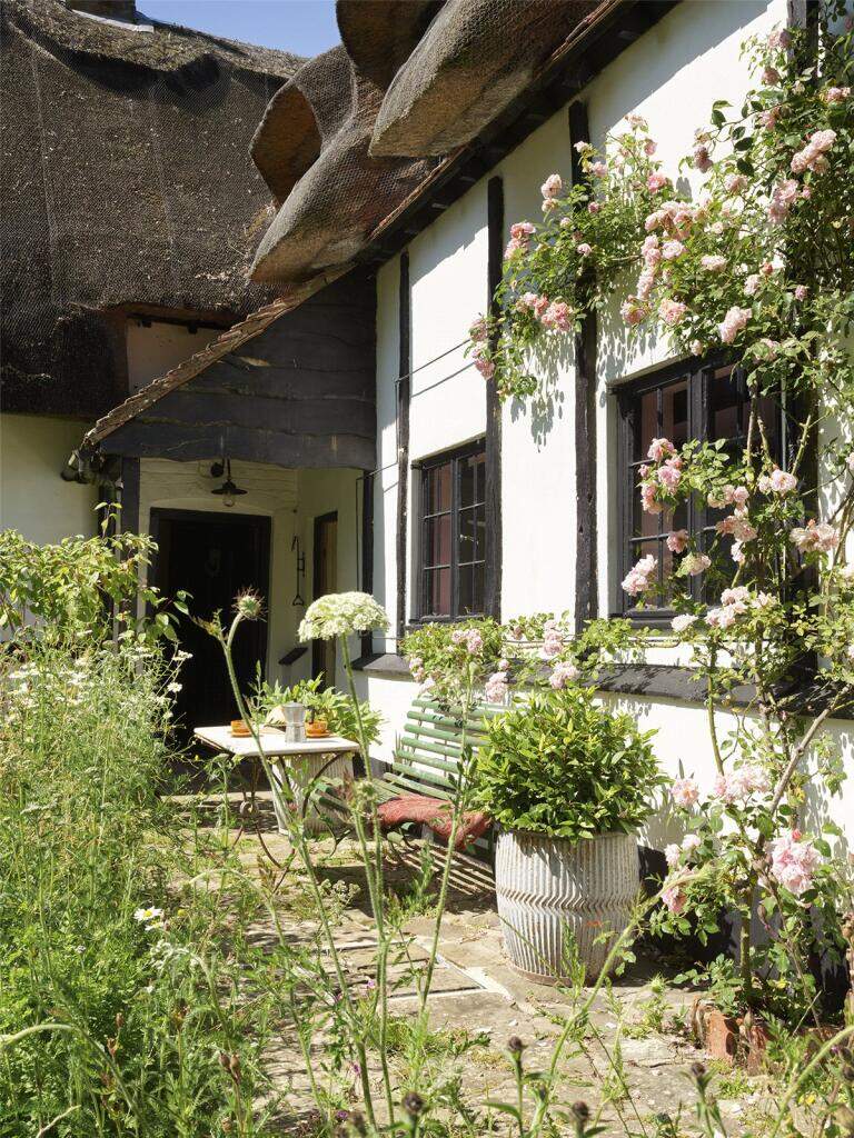 The outdoor seating
