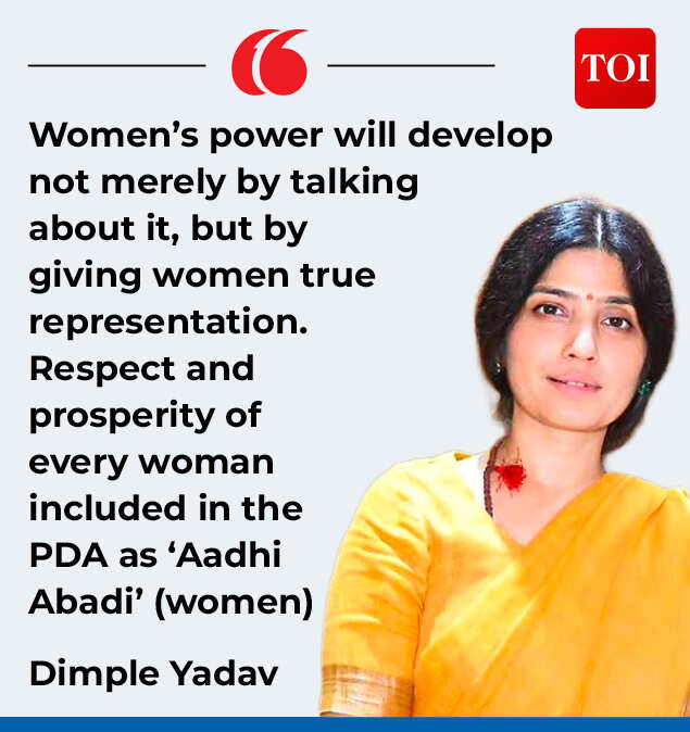 Dimple Yadav on UP's aadhi abadi