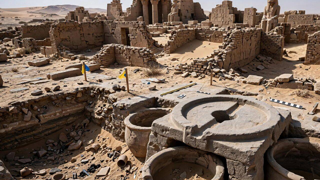 What did the Egyptian-Chinese team discover at ancient Memphis<br>
