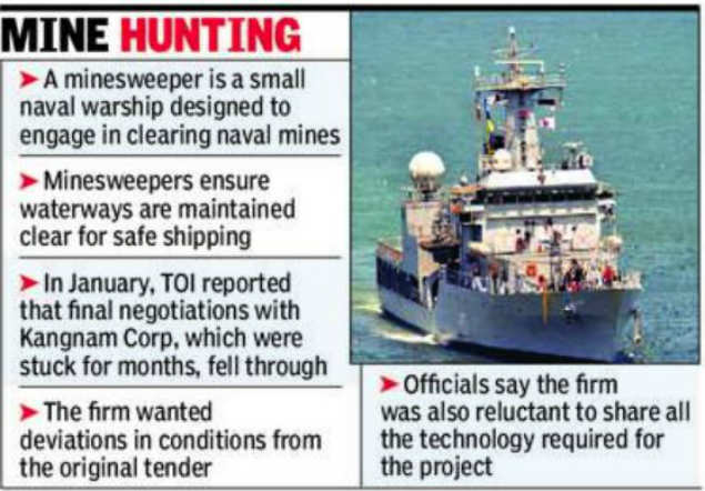 Goa Shipyard Looks Abroad For Minesweeper Technology Goa News Times Of India