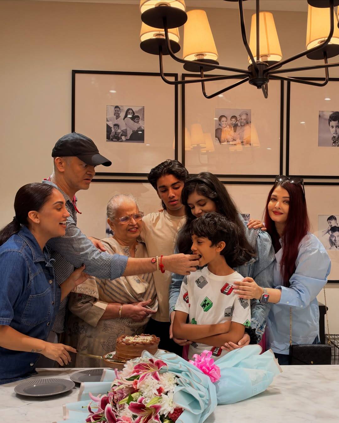Aaradhya Bachchan appeared taller than mother Aishwarya Rai Bachchan in new family pictures from cousin Shivansh Rai’s birthday celebration.