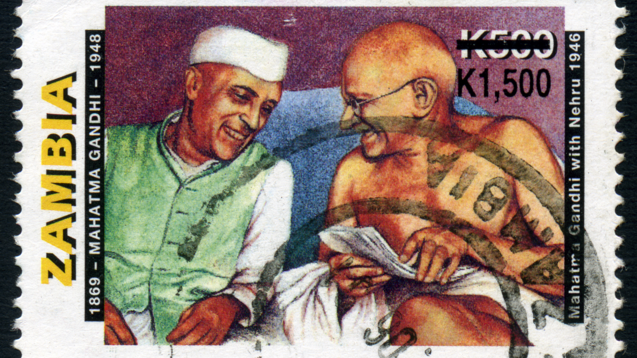 Nehru with Gandhi