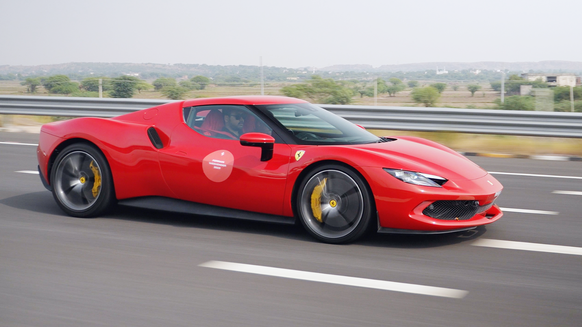Ferrari 296 GTB on the Delhi-Mumbai Expressway