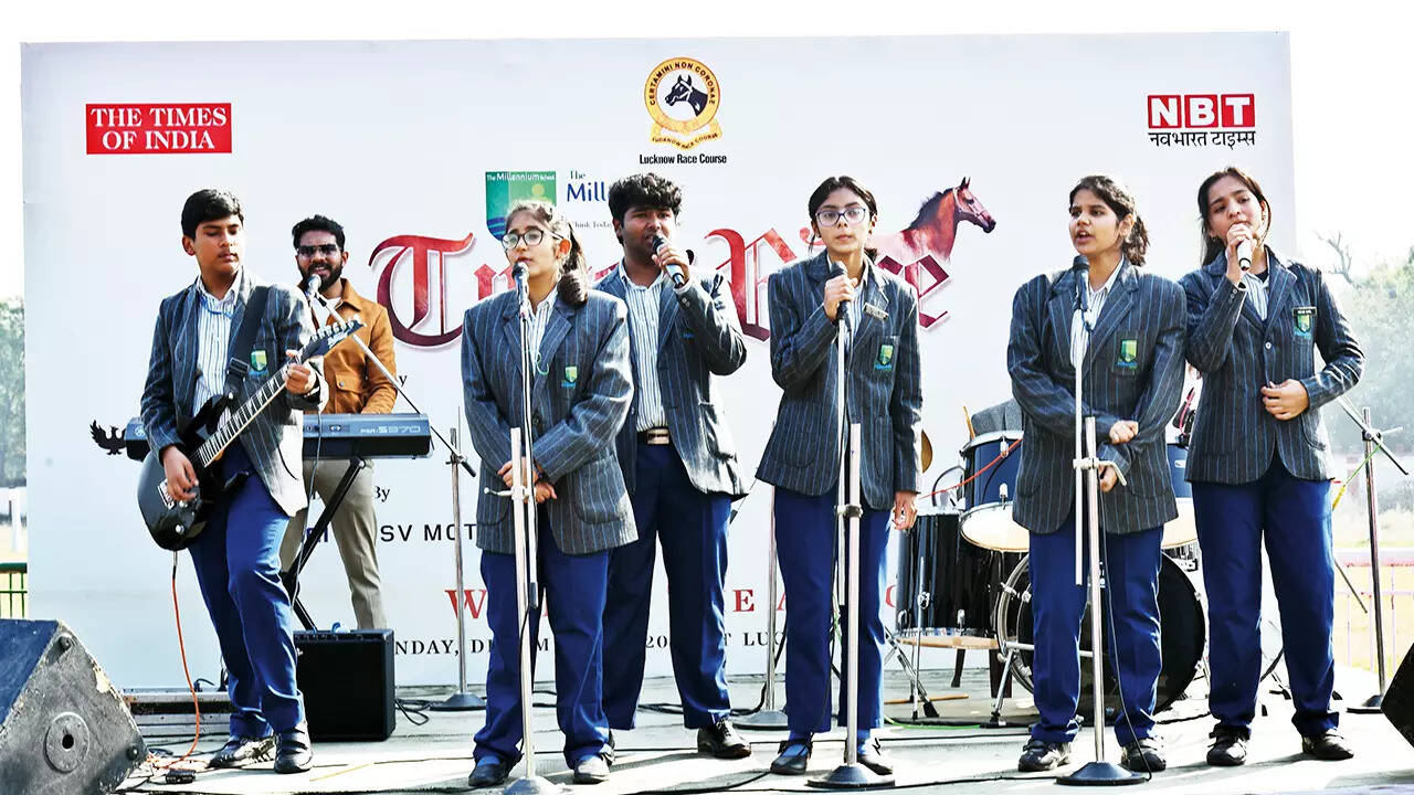 School children enthralled guests with their singing