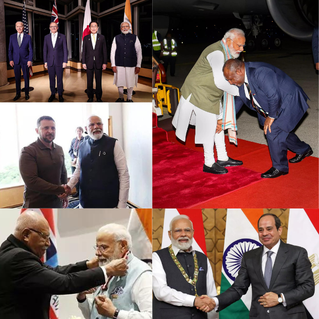 PM Modi with world leaders