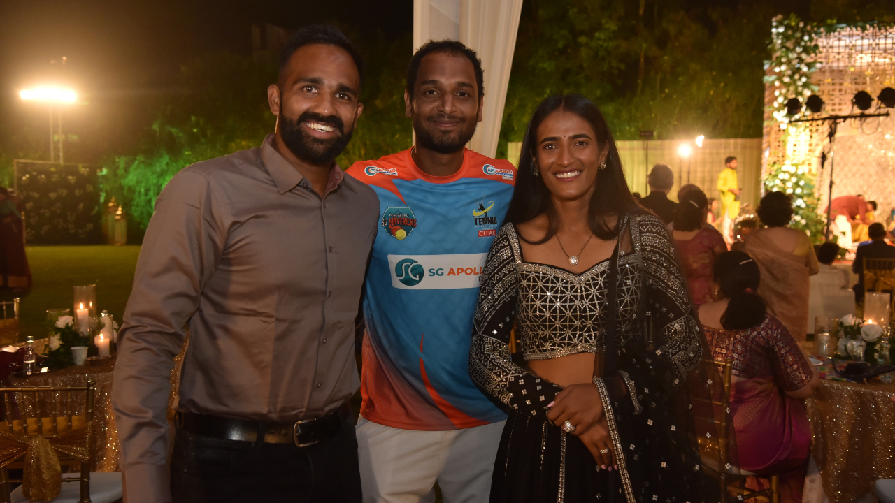 Tennis players attended Ankita's reception