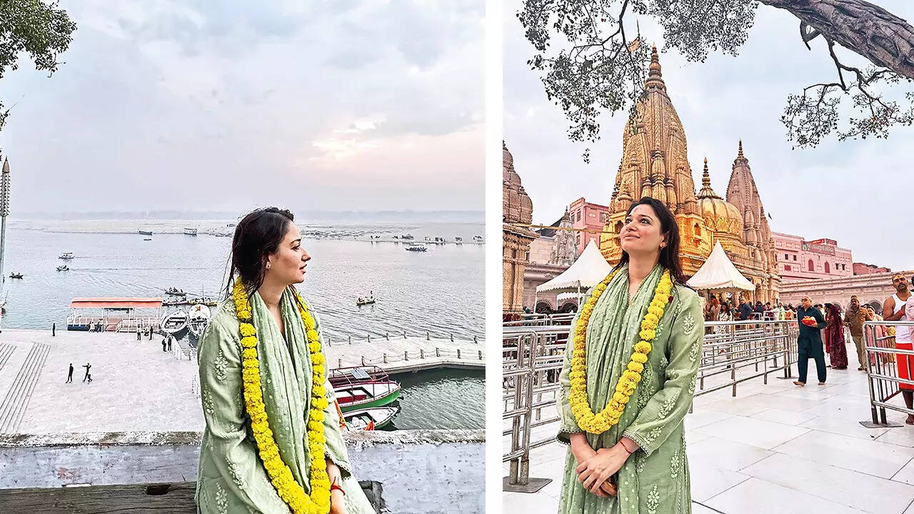 Tamannaah at the Kashi Vishwanath Temple (BCCL/ @tamannaahspeaks)