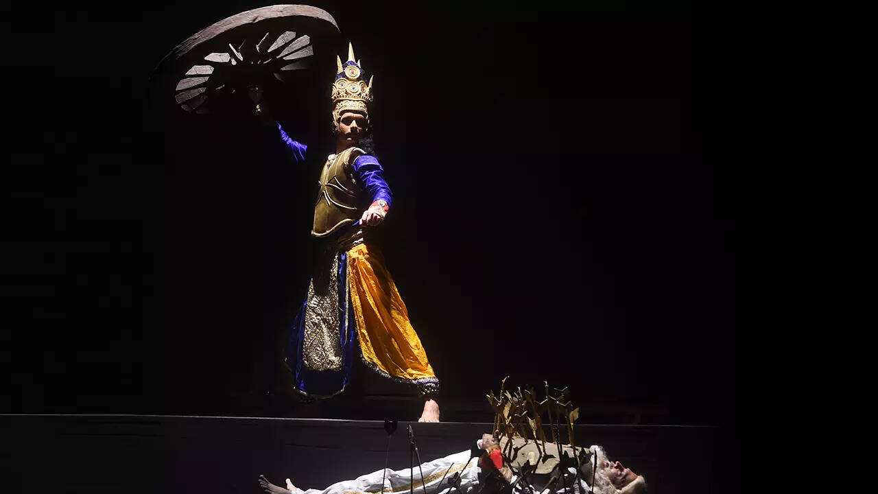 Sharat R Prabhath played Lord krishna in the dance drama