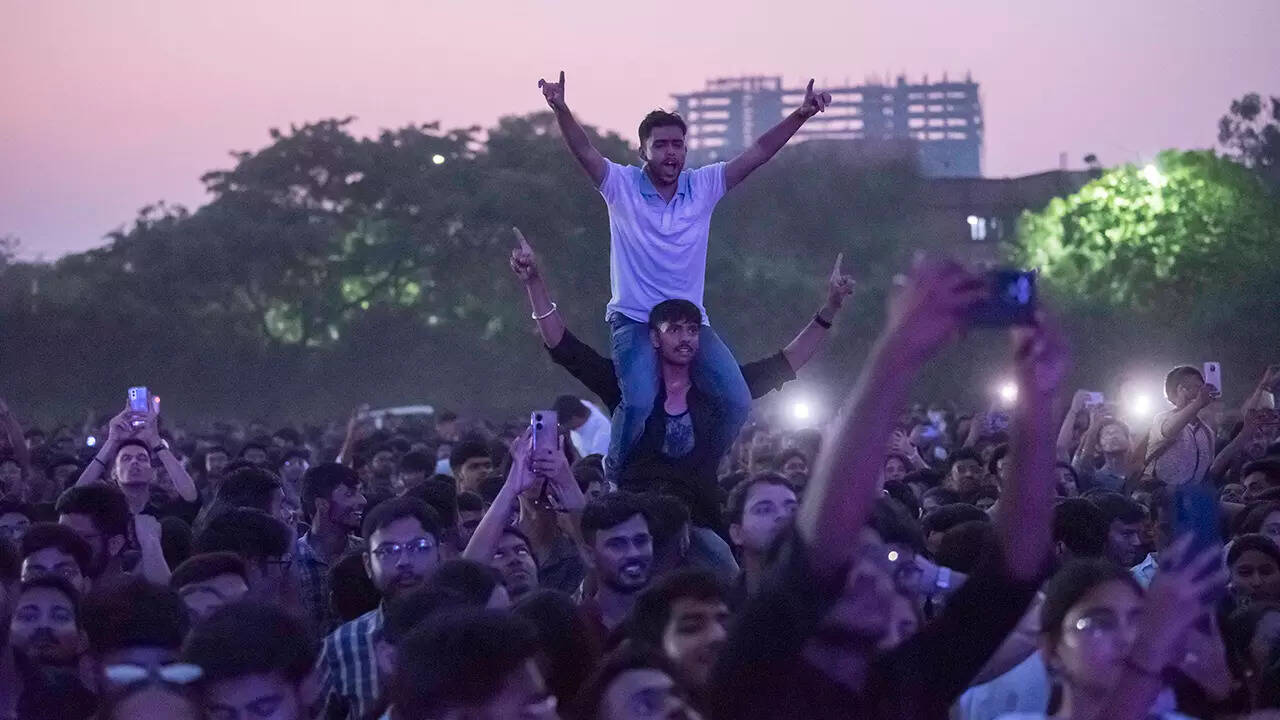 Students at the fest