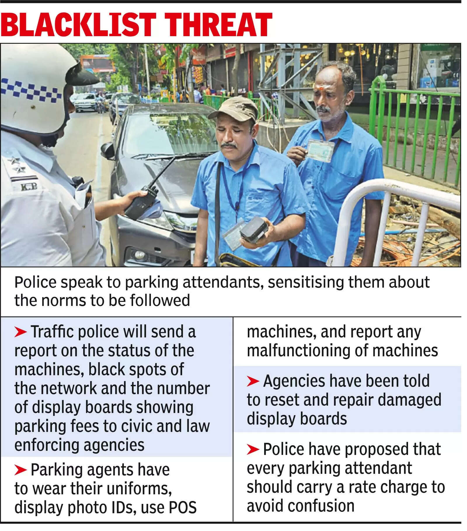 Cops slap extortion cases on fleecing parking attendants