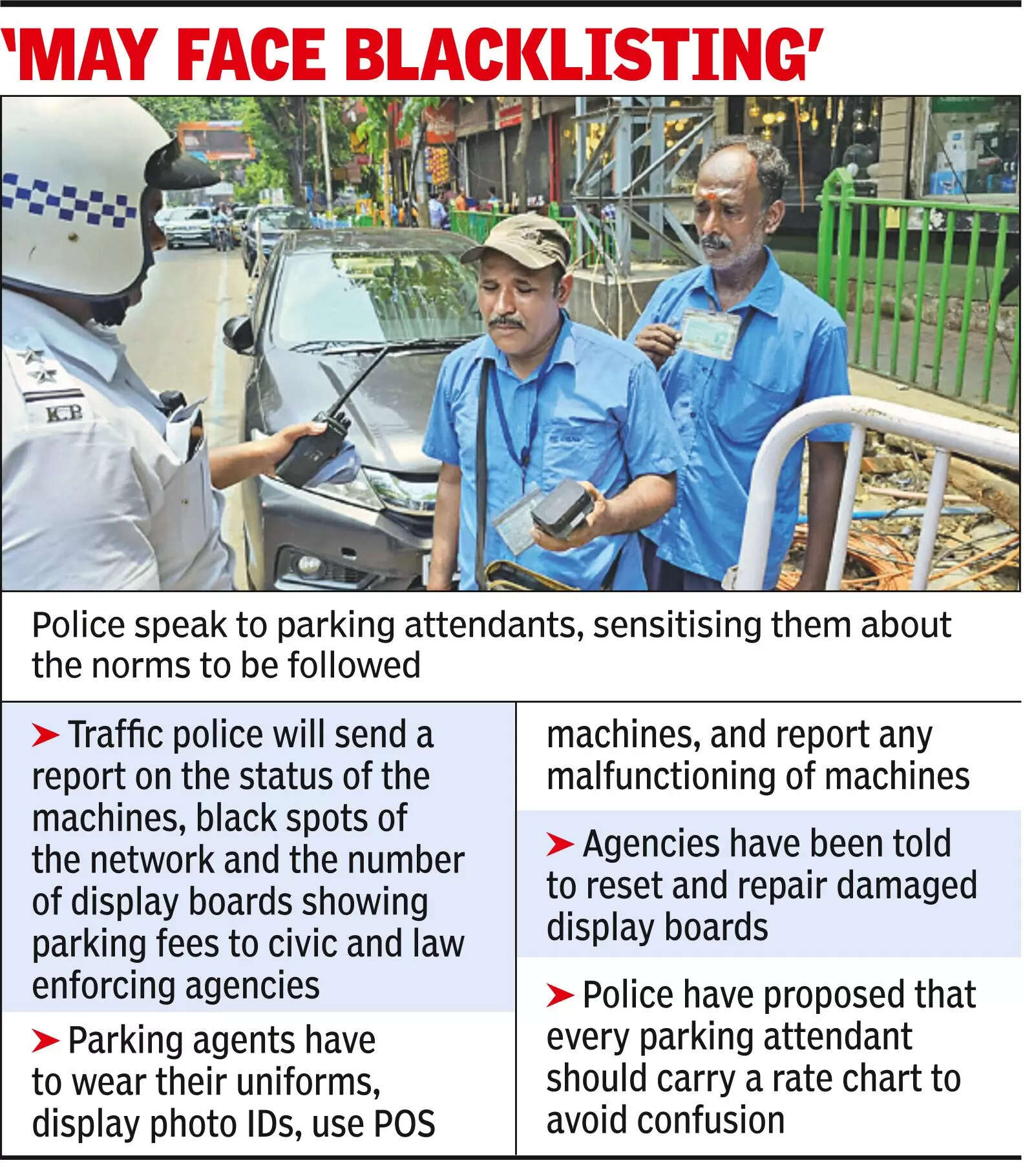 Cops slap extortion cases on fleecing parking attendants