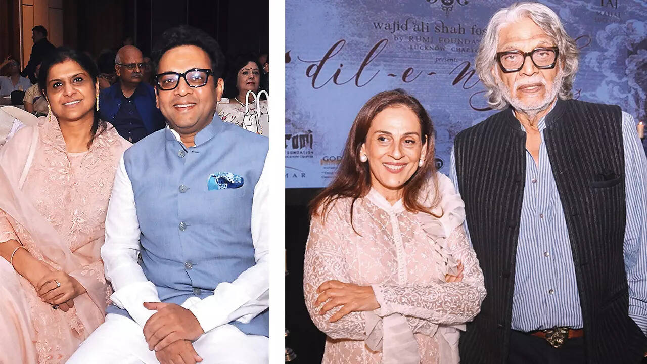 (L) Pooja and Sanjay Prasad (R) Meera & Muzaffar Ali