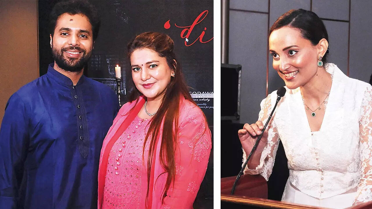 (L) Prashant Sharma and Poulomi Shukla (R) Shamona Farhat Khan