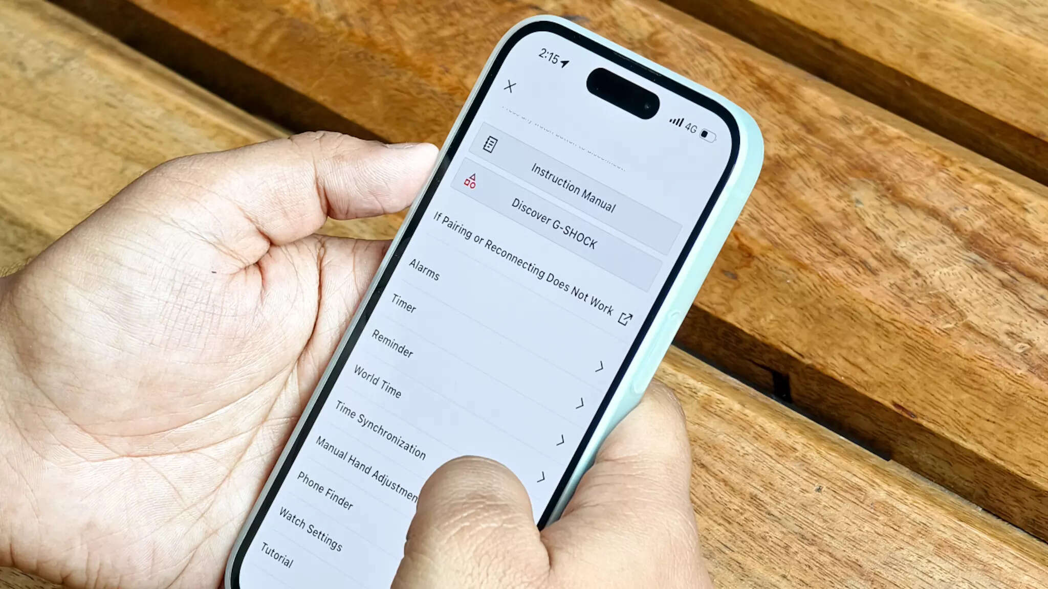 You can set alarms, timer or even adjust the watch hands in the app