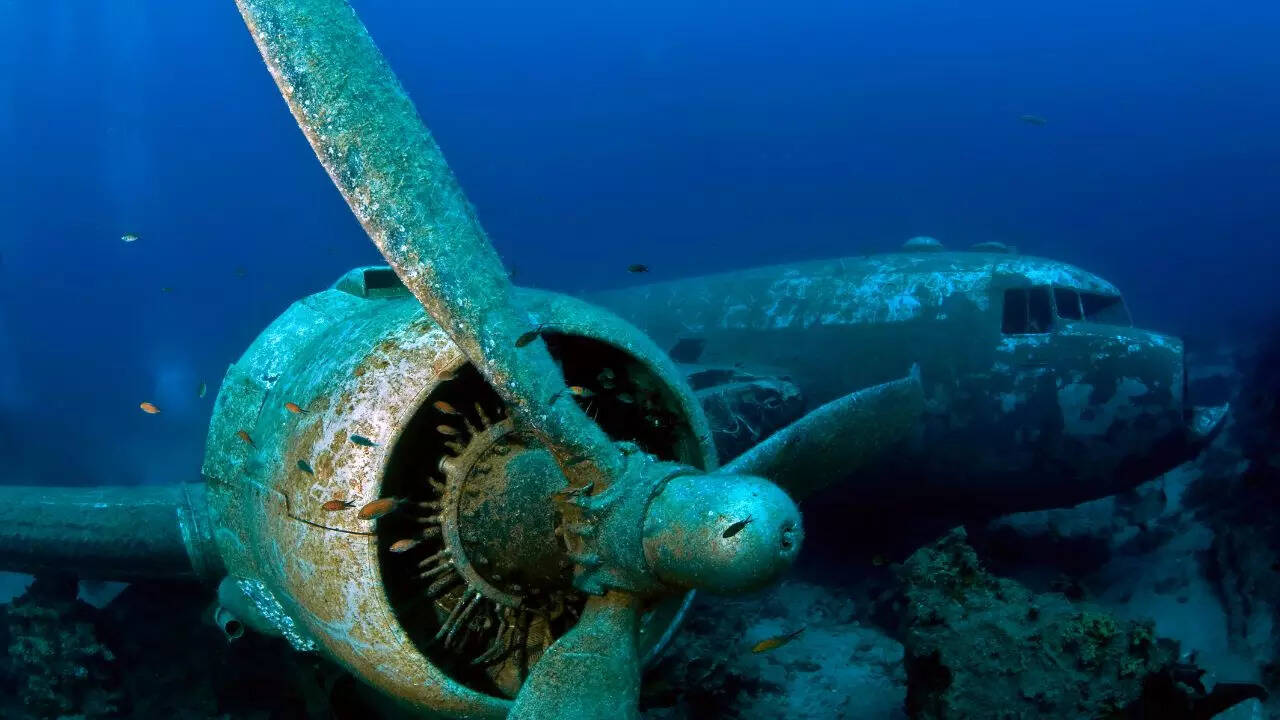 plane submerged