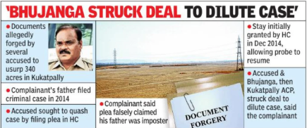 After tapping, ACP Bhujanaga Rao faces case over land fraud
