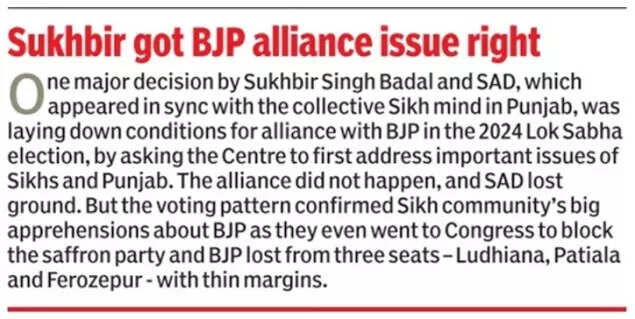 Sukhbir got BJP alliance issue right